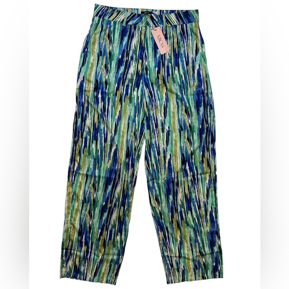 Micas Pants - Micas Dress Pants Women’s XL Silky Colorful Wide Leg High Rise Pockets Classy